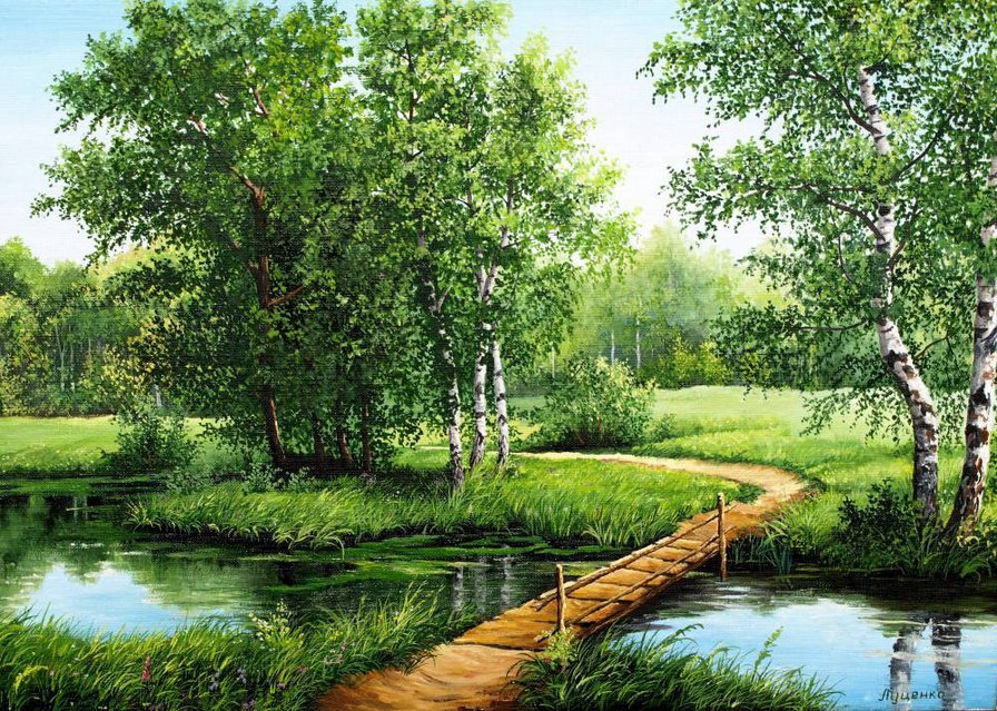 An Unexpected Bridge. - landscapes.scenarys. - оригинал