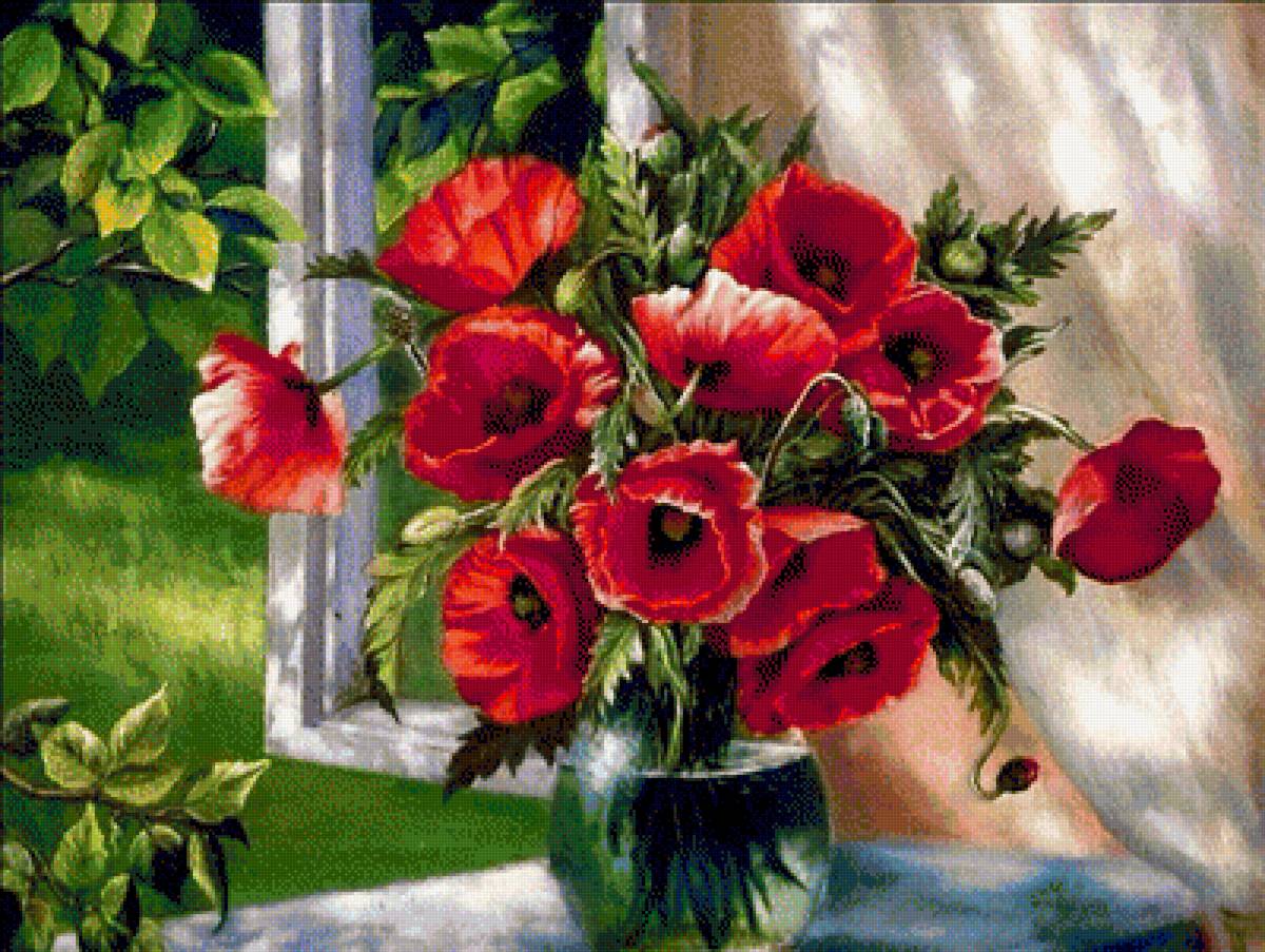 Poppys in a Vase. - предпросмотр