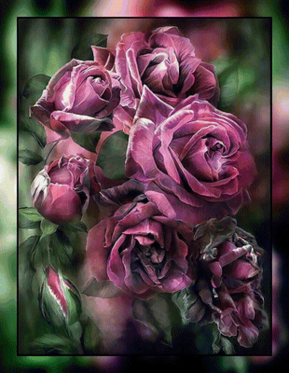 Розы. Кэрол Кавалирис. - живопись., картина, цветы, розы - предпросмотр