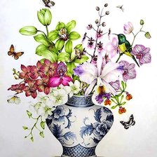 Схема вышивки «цветы»