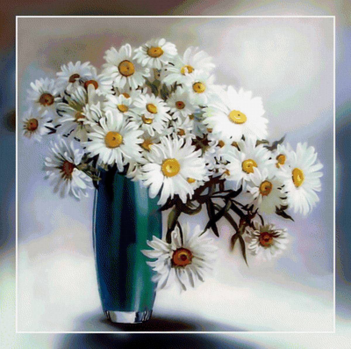 Ромашковый букет. - букет, цветы, ромашки. - предпросмотр