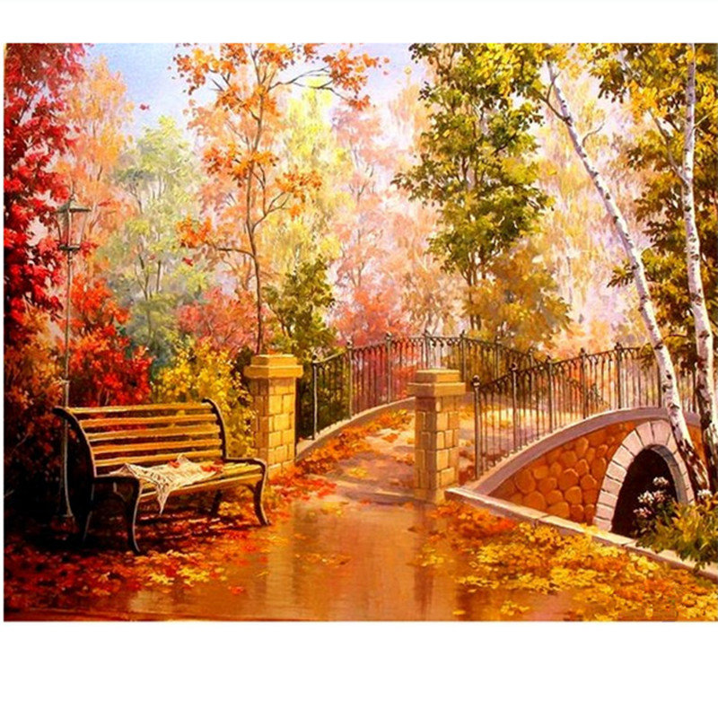 Осенний мостик - оригинал