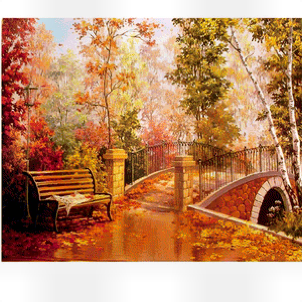 Осенний мостик - предпросмотр