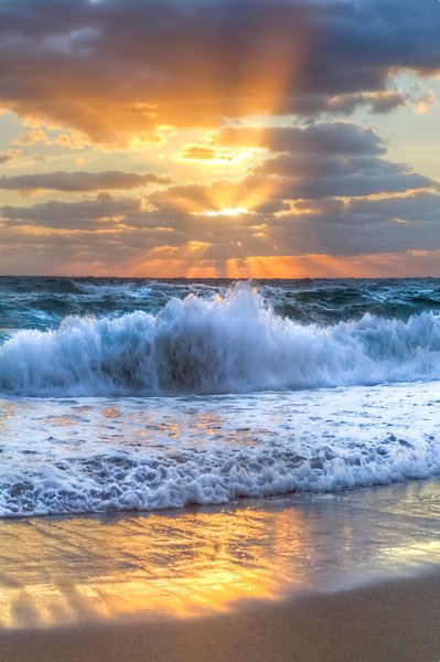 НА БЕРЕГУ  МОРЯ - природа, пейзаж, вода - оригинал