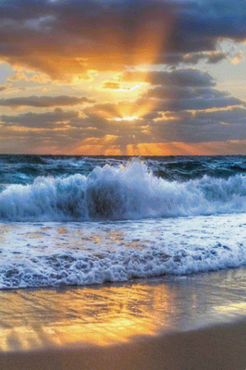 НА БЕРЕГУ  МОРЯ - природа, пейзаж, вода - предпросмотр