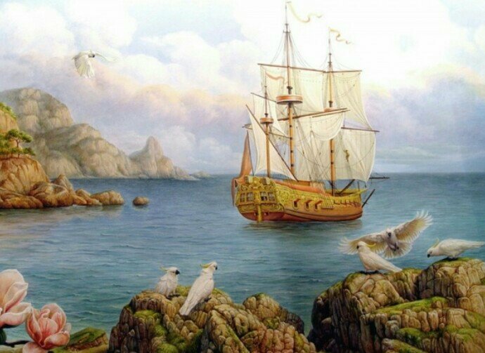 Корабль - море корабль - оригинал