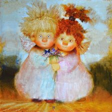 Оригинал схемы вышивки «Ангелочки Галины Чувиляевой» (№1945849)