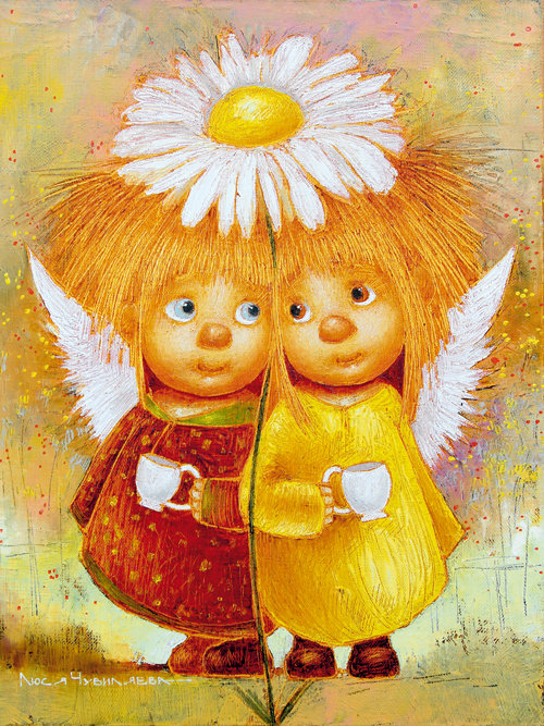 Ангелы с ромашкой Галина Чувиляева - оригинал