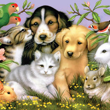 Схема вышивки «собака и другие»