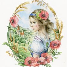 Схема вышивки «Papaveri donna»