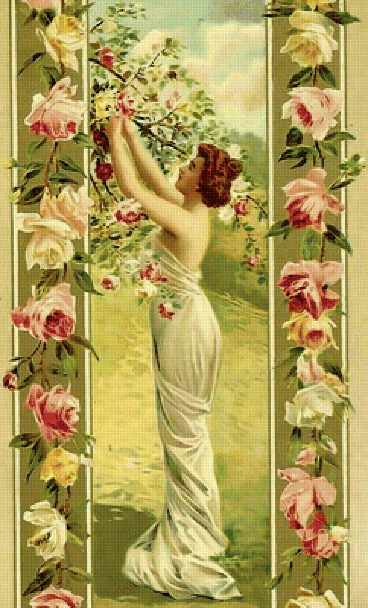 Винтажные красавицы. - девушка., винтаж - предпросмотр