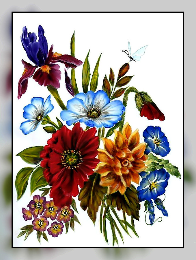 Букет цветов. - цветы., букет - оригинал