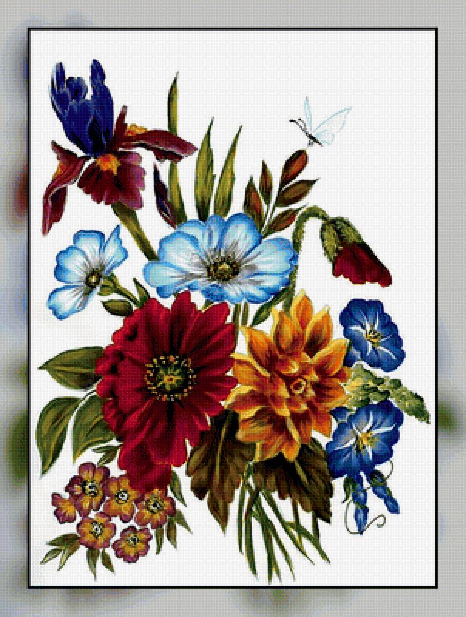 Букет цветов. - цветы., букет - предпросмотр