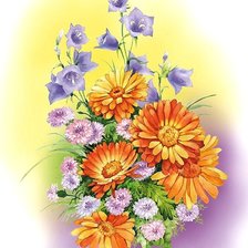 Схема вышивки «цветы»