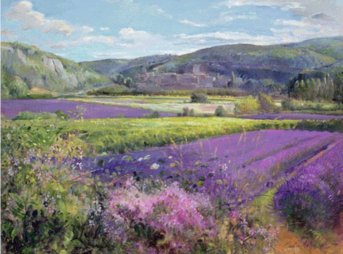 Lavender Fields In Old Provence - by timothy easton - предпросмотр