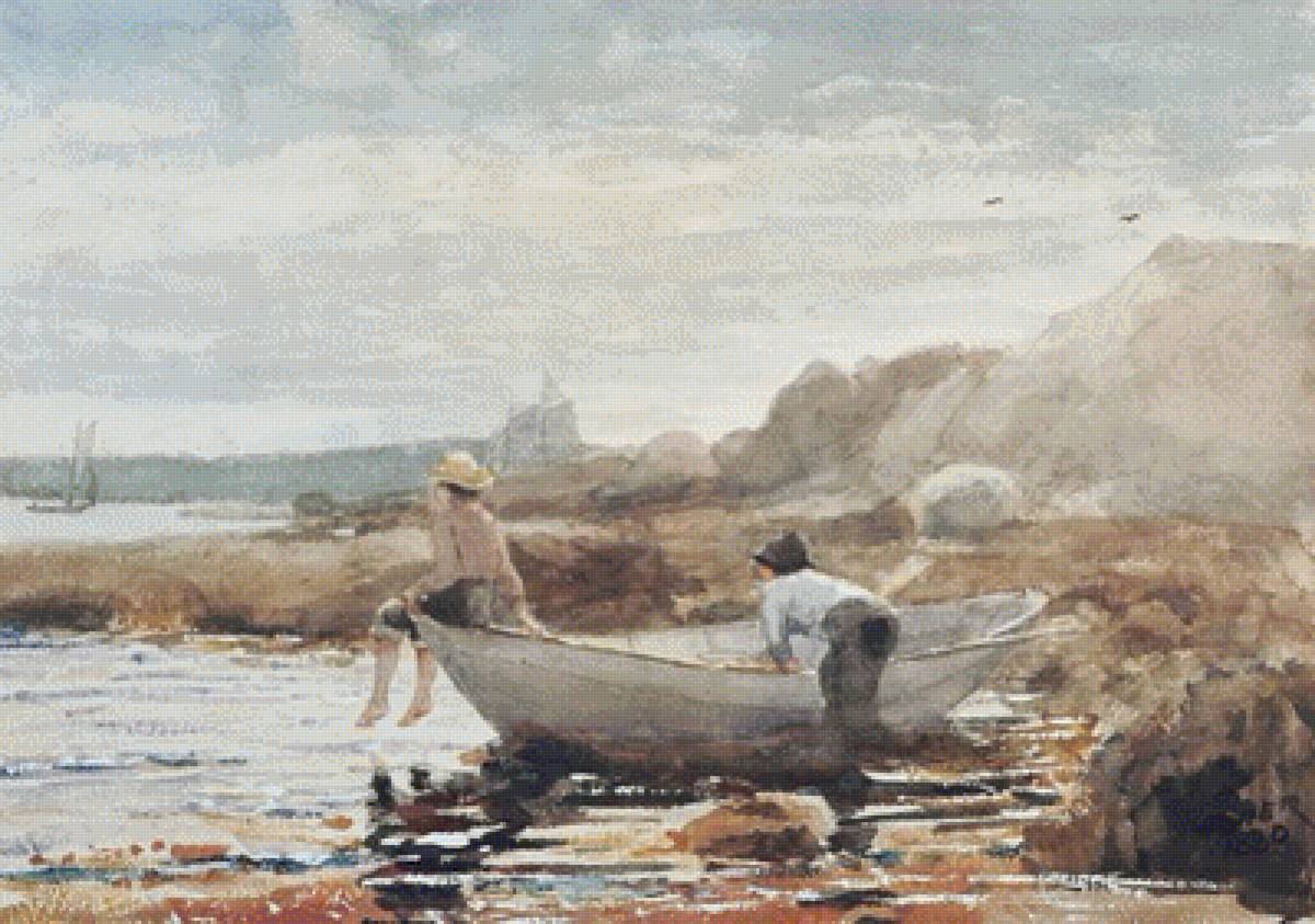 Boys On The Beach - by winslow homer (1836-1910) - предпросмотр
