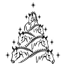 Схема вышивки «Albero cavalli»