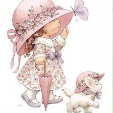 Схема вышивки «ДАМА С СОБАЧКОЙ»