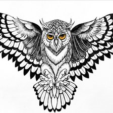 Схема вышивки «сова»