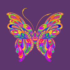 Схема вышивки «бабочка , подушка»