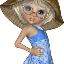 Схема вышивки «ШЛЯПА С ГОЛУБЫМ БАНТОМ»