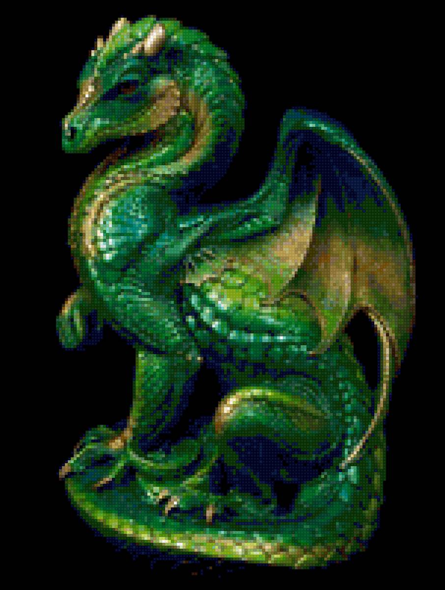 Какого дракона по цвету 2024. Изумрудный дракон. Зеленый дракон символ Ян. Чонг изумрудный дракон. Хризолитовый дракон.