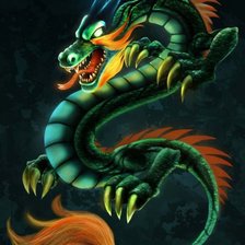 Схема вышивки «дракон»