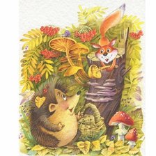 Схема вышивки «осень в лесу»