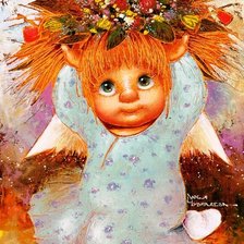 Схема вышивки «Влюбленный ангел»