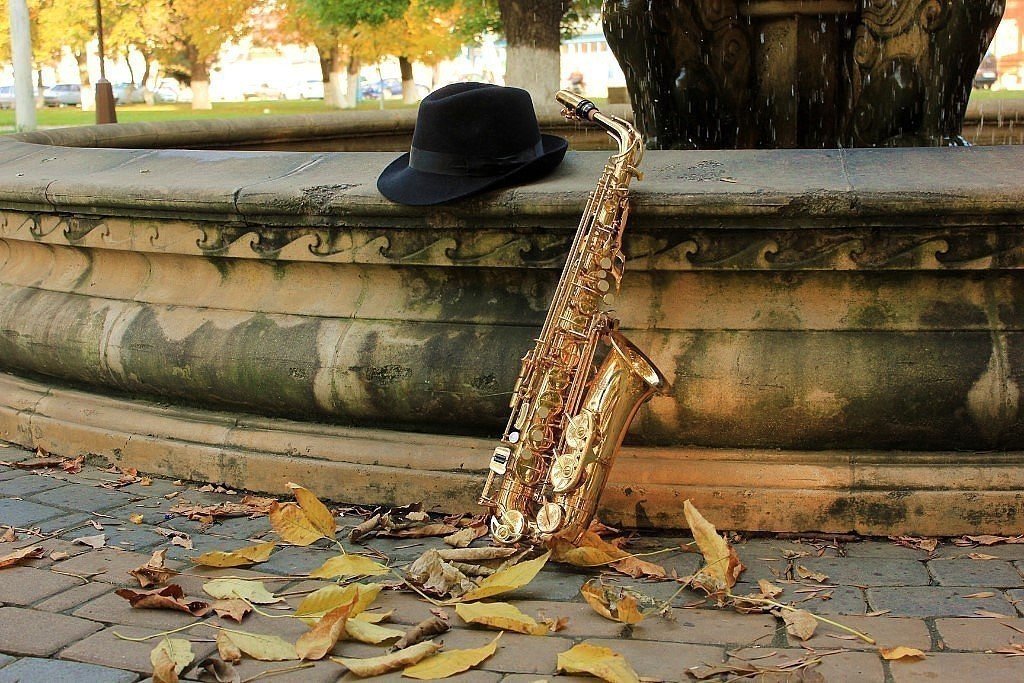 Жил 1 музыкант. Саксофон осень. Осенний блюз саксофон. Осенний джаз.