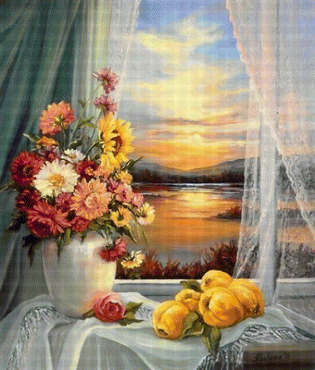From the Window. - anca bulgaru paintings.flowers and gardens. - предпросмотр