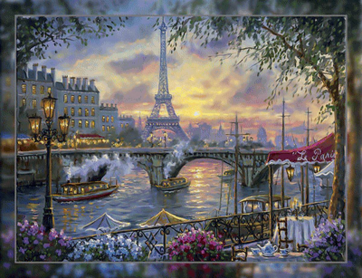 Париж, Париж... - пейзаж, париж, река, мост., городской, улица - предпросмотр