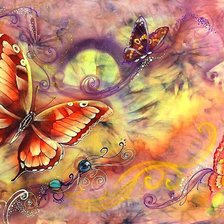 Схема вышивки «бабочки»