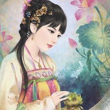 Схема вышивки «Девушка»