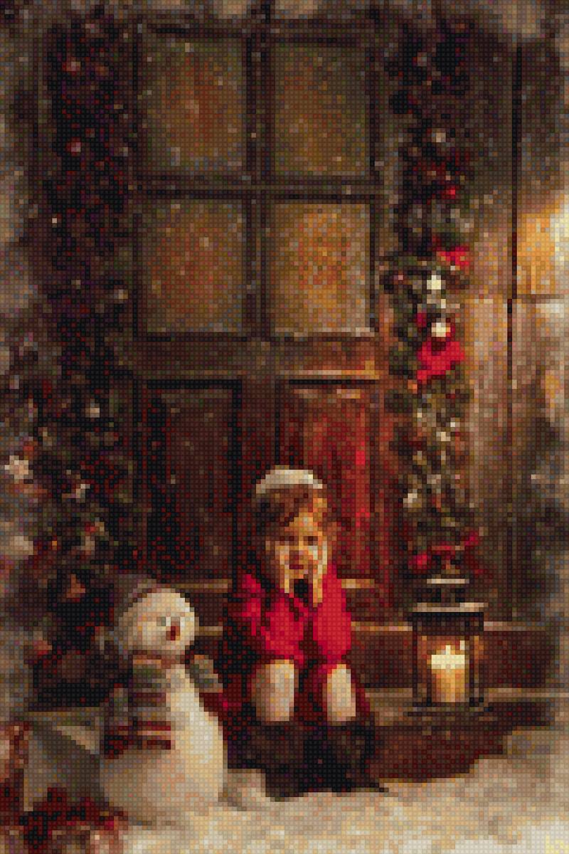 Новый год - зима, девочка, новый год - предпросмотр