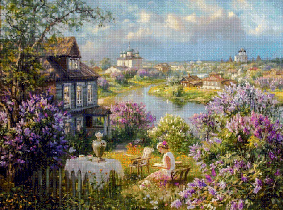 The City from my Terrace. - scenarys.ladies.flowers and gardens. - предпросмотр