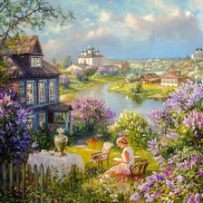 Схема вышивки «The City from my Terrace.»