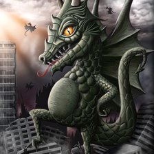 Схема вышивки «дракон»