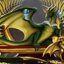 Схема вышивки «дракон»