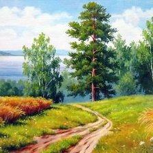 Схема вышивки «пейзаж»