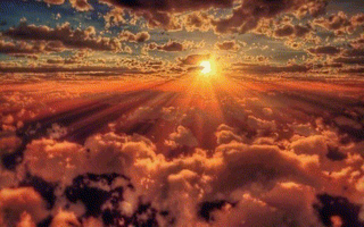 закат - закат, облака, солнце, небо - предпросмотр