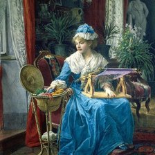 Схема вышивки «девушка»