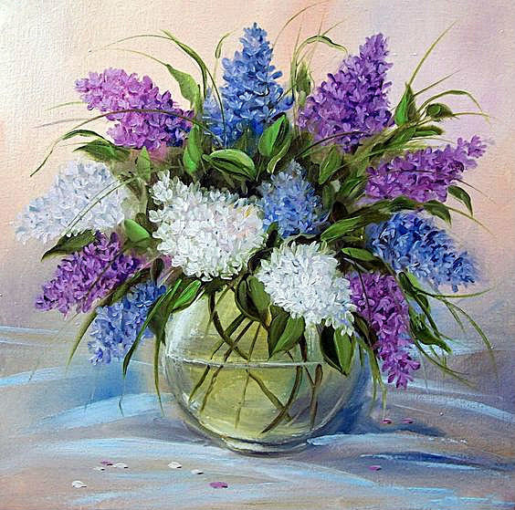Букет сирени - цветы, цветы в вазе - оригинал