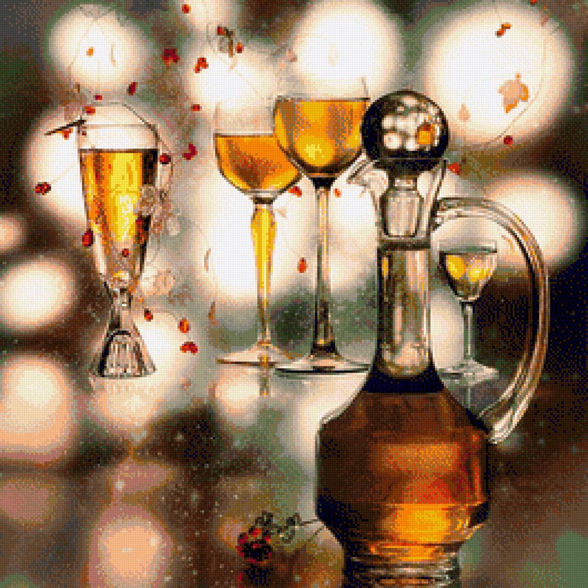 Натюрморт - кухня, графин, натюрморт, посуда, стекло, фужер - предпросмотр