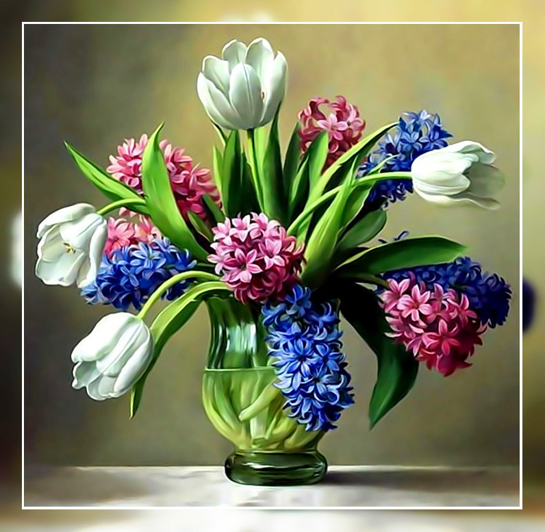 Букет цветов. - тюльпаны., букет, цветы - оригинал