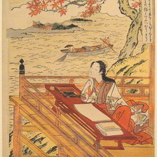 Схема вышивки «Японка на мосту»