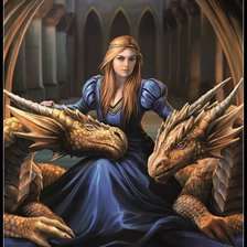 mergina su drakonais
