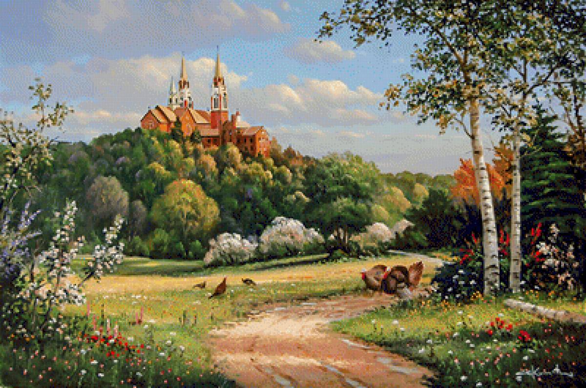 Holly Hill. - george kovach art.scenary.birds. - предпросмотр