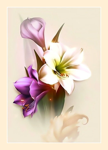 Лилии. - цветы, лилии. - оригинал