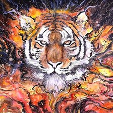 Схема вышивки «тигр»